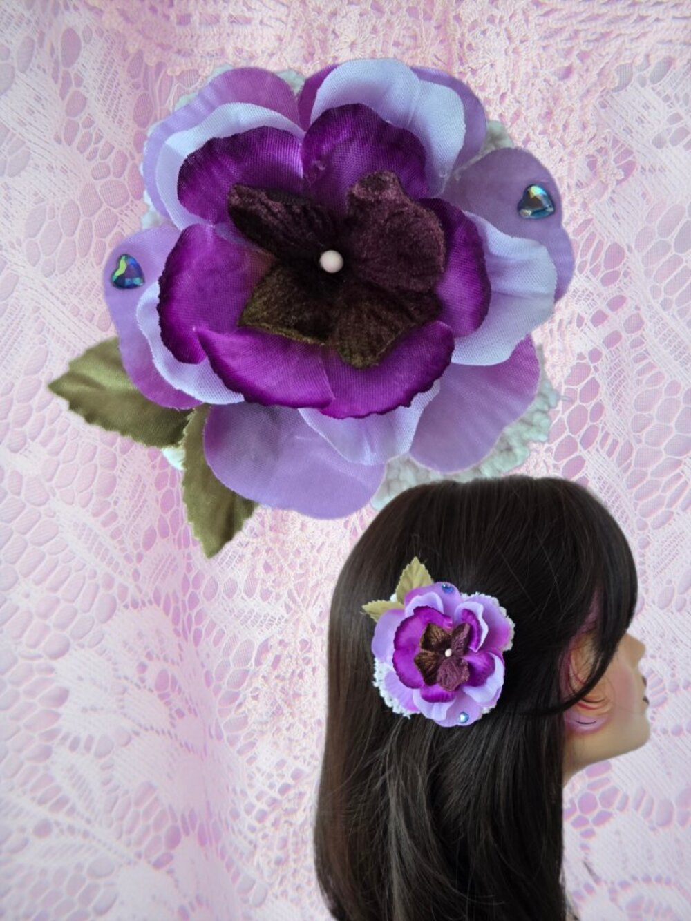 Handmade Lavender Petally Hair Clip Romantic Accessory Fairycore Dollette Style